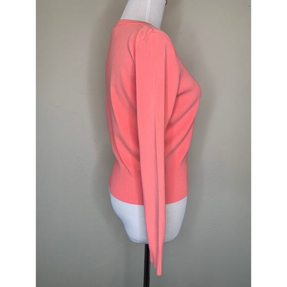 Vintage JAC Coral Button Front Cardigan Sz ? Small? - Picture 4 of 8